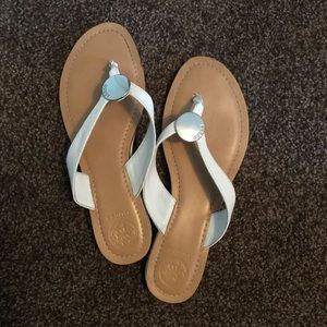 Women’s leather flip flops